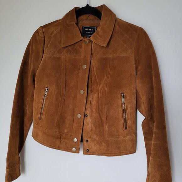 Forever 21 Suede Brown Jacket - Picture 1 of 6